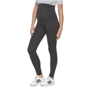 NWT a:glow Full Panel Maternity Leggings Grey 1X